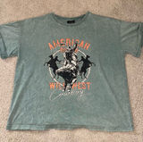 Cowboy Graphic Tee Green Size L Photo 0