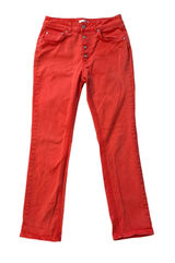 Anine Bing Denim Jeans Button Fly High Rise Orange‎ Peach Women's Size 28 Photo 0