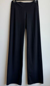 Vuori All The Feels Straight Wide Leg Pants Size Large Black VW4451 Square Logo Photo 0