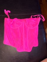 Urban Outfitters Hot Pink Textured Corset Photo 0