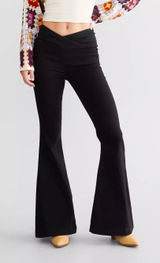 We The Free Venice Flare Stretch Pant‎ Black Surplice Waist Size 29 Photo 0