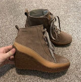Merrell Tremblant Womens 7.5 Brown Leather Lace Up Wedge minimalist‎ Ankle Boots Photo 0
