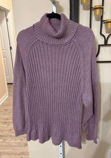 Altar'd State Purple Ribbed Turtleneck Sweater Soft Knit Lavender Women Medium Photo 0