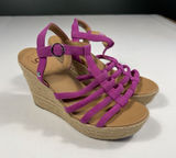 UGG Cressida Pink Purple Strappy 3"Wedges‎ Summer Vacation Casual Cute Size 7.5 Photo 0