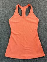 Nike Coral Ribbed Racerback Athletic Tank Top Size Small Yoga Workout Photo 0