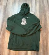 Men's Nike Green Michigan State Spartans Legacy Logo Club Fleece Pullover Hoodie Photo 0