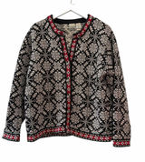 L.L.Bean Nordic Fair Isle Cotton Cardigan Sweater Women’s XL Photo 0