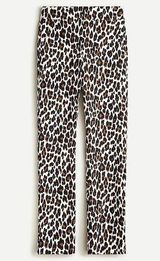 J Crew Remi Pant In Leopard Animal Print Size 6t Tall Photo 0