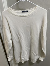 BRANDY MELVILLE Sweater OS Brianna Cable Oversized Cream Photo 0