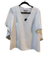 Joseph Ribkoff Short Bell Sleeve blouse White‎ Size 4 Minimalist Capsule Photo 0