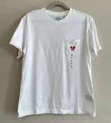 Uniqlo UT Disney Mickey Mouse Pocket T-Shirt White Women Medium NWT Embroidered Photo 0
