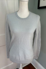 C by Bloomingdale’s 2-Ply Cashmere Light Blue Women's Crewneck Sweater Medium Photo 0
