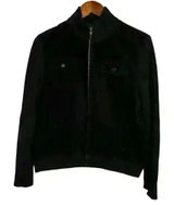 VNTG Lauren Ralph Lauren Black Corduroy full zip jacket sweater sleeves … Photo 0