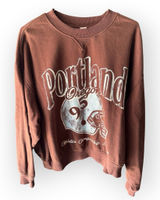 H&M Divided Portland Graphic Brown Crew Neck Sweatshirt Photo 0
