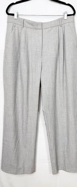 Abercrombie & Fitch Curve Love A&F Sloane Tailored Wide Leg Pant Grey Heather Photo 0