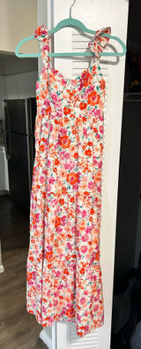 Altar'd State Pink and white floral maxi dress Photo 0