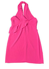 Amanda Uprichard New‎ York Hot Pink Halter Mini Dress Size S Photo 0