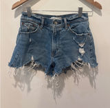 Abercrombie Fitch Curve Love The Mom Short Mid Rise D Jean Shorts‎ Size 25 Photo 0