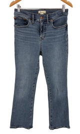 Madewell Mid-Rise Kick Out Jeans Womens 28 Blue Crop Flare Bootcut Denim Photo 0