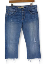 BKE Jeans Womens 34x20 Blue Culture Boot Cut Off Crop Raw Hem DIY Ankle Cropped‎ Photo 0