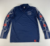 New England Patriots 1/4 Zip Shirt Mens Medium Blue Dri-Fit NFL Team Apparel Photo 0