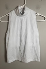 Yogalicious Heavenly Rib Ava Mock‎ Neck Tank White Sleeveless Racerback Small Photo 0