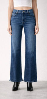 Fidelity‎ Denim Katie High Rise Classic Flare Wide Leg Jeans St Tropez Size 25 Photo 0