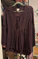 Deep purple Knox Rose flowy top L Photo 0