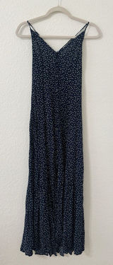 Abercrombie & Fitch Navy Floral Button Front Midi Slip Dress XS Photo 0