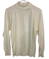 VINTAGE Worthington Sweater Women's Mock Neck‎ White 100% Acrylic Long Sleeve M Photo 0