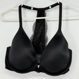 Victoria's Secret Very Sexy Lightly Lined Plunge Front Close Bra Black 34DDD Photo 0