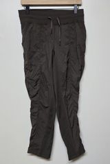 Lululemon Dance Studio Brown Ruched Athletic Pants Unlined Women's Size 8 EUC Photo 0