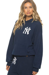NEW YORK YANKEES x AVIATOR NATION 2026 RELAXED PULLOVER HOODIE NAVY SIZE MED NWT Photo 0