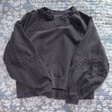Aerie Crochet Sweatshirt Photo 0