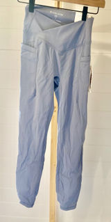BLOGILATES Women's High Waist V Waistband Leggings With Pockets Blue XS‎ Photo 0