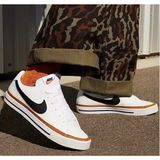 Nike Court Legacy Sneakers White Tan Low Top Casual Everyday Women's 8 or 6.5Y Photo 0