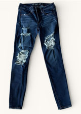American Eagle Jegging‎ Super Stretch X Size 6 Dark Wash Skinny Jeans Women Photo 0