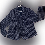 torrid Navy and White Polka Dot Blazer - Women Photo 0