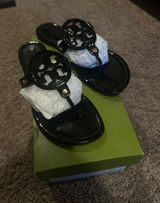 Black Glossy Tory Burch sandals Photo 0
