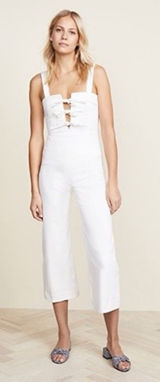 $165 Clayton x Revolve Darcie jumpsuit in white S Photo 0
