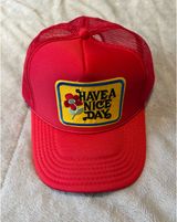 Have a Nice Day Trucker Hat Red Photo 0