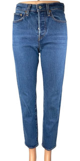 Levi's Wedgie Women's Blue High Rise Skinny Straight Denim Jeans Pants Size 28 Photo 0