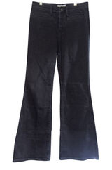 Madewell Flea‎ Market Flare Black Jeans Women's 28 Mid Rise Denim Stretch Sailor Photo 0