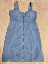 Haute Monde Women Sz‎ M Sleeveless Sweetheart Bust Denim Dress Blue NWOT Bin12 Photo 0