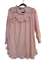 Flirts by Donnkenny‎ Nightgown Vintage Cottagecore Pink Ruffle Grid Floral OS Photo 0