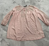 ELLA MOSS For Pea in the Pod Lace‎ Top Shirt Pink Womens Maternity Large L Blush Photo 0