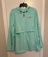 Fish Gear Women's 2X Jacket Windbreaker Mint Green Zip Up W/ Hood. Photo 0