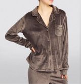 Skims Velour Button Up Sleep Top Photo 0