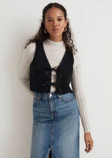 Madewell denim tie front vest paulsen wash 12 Photo 0