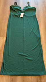 A New Day Teal Green Textured Knit Midi Dress XXL Sweetheart Neck Sleeveless NWT Photo 0